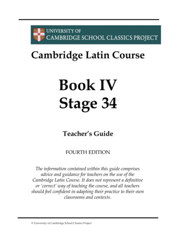 Book IV Stage 34 - Cambridge School Classics Project (NA)