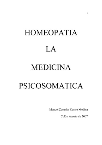 HOMEOPATIA LA MEDICINA PSICOSOMATICA - Emagister