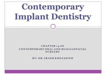 Chapter 14 Of Contemporary Oral And Maxillofacial Surgery By: Dr .