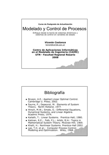 Curso De Postgrado De Actualización Modelado Y Control De Procesos