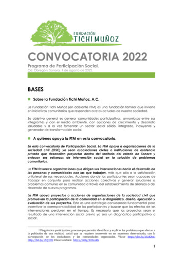CONVOCATORIA 2022 - Fundación Tichi Muñoz: Bienvenidos