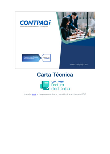 Carta Técnica CONTPAQi Factura Electrónica 9.4 - Microsoft