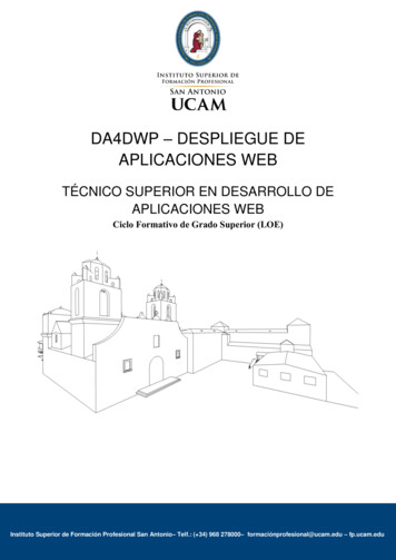 DA4DWP DESPLIEGUE DE APLICACIONES WEB - Universidad Católica San .