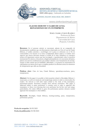 Claude Debussy Y Claro De Luna: Reflexiones De Un Intérprete