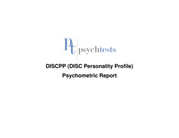 DISCPP (DISC Personality Profile) Psychometric Report - YourLifePurpose