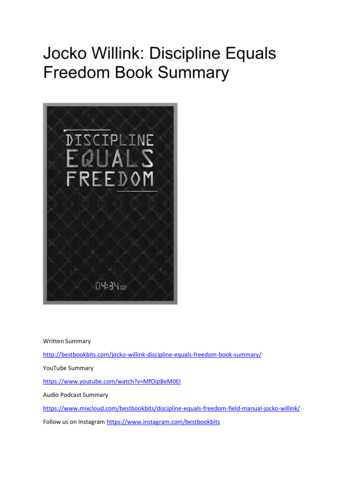 Jocko Willink: Discipline Equals Freedom Book Summary - Bestbookbits