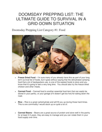 Doomsday Prepping List: The Ultimate Guide To Survival In A Grid-down .