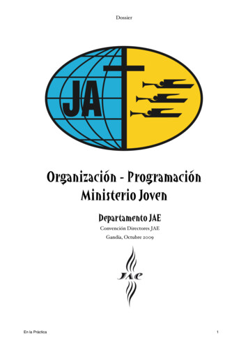 Organización - Programación Ministerio Joven
