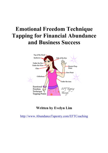 Emotional Freedom Technique Tapping For Financial Abundance And .
