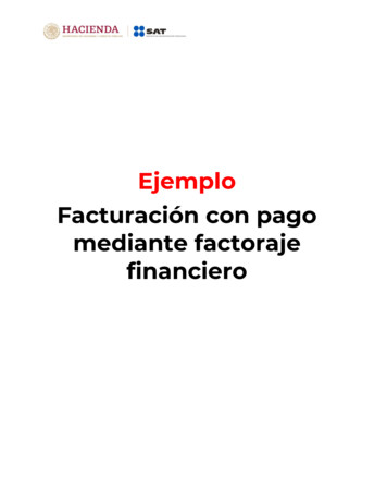Ejemplo Facturación Con Pago Mediante Factoraje Financiero