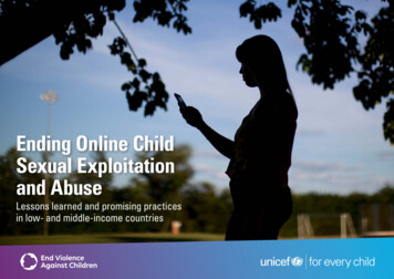 Ending Online Child Sexual Exploitation And Abuse - UNICEF