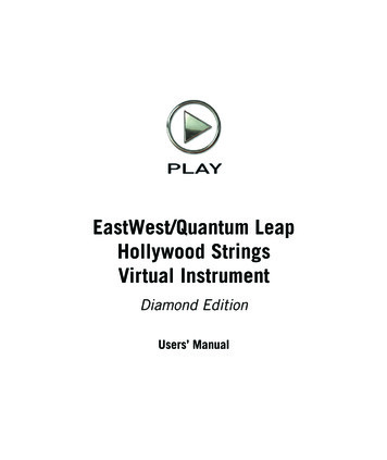 EWQL Hollywood Strings Virtual Instrument Manual - Soundsonline
