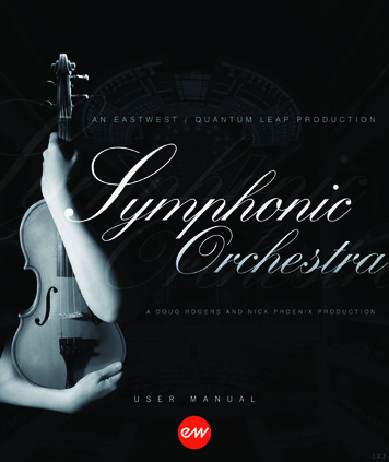 EW Symphonic Orchestra User Manual - Soundsonline