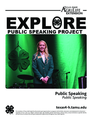 Public Speaking - Texas4-h.tamu.edu