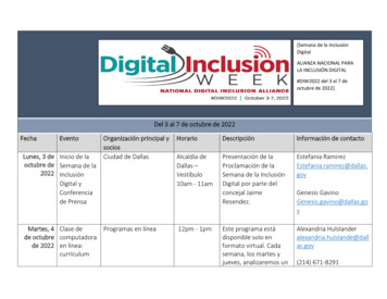 [Semana De La Inclusión Digital ALIANZA NACIONAL PARA LA INCLUSIÓN .