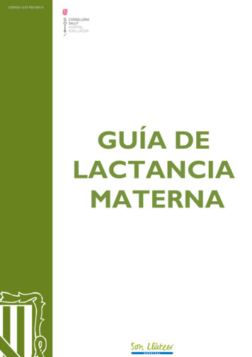 GUÍA DE LACTANCIA MATERNA - Infosalut