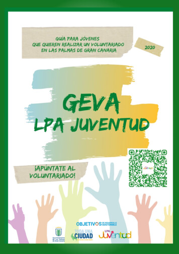 GEVA LPA Guía Para Jóvenes Que Quieren Realizar Un Voluntariado En .
