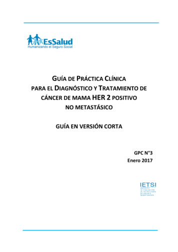 Guía De Práctica Clínica Para El Diagnóstico Y Tratamiento . - Ietsi