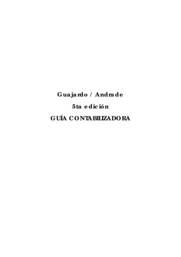 Guajardo / Andrade 5ta Edición GUÍA CONTABILIZADORA - CAR AMPLIFIER