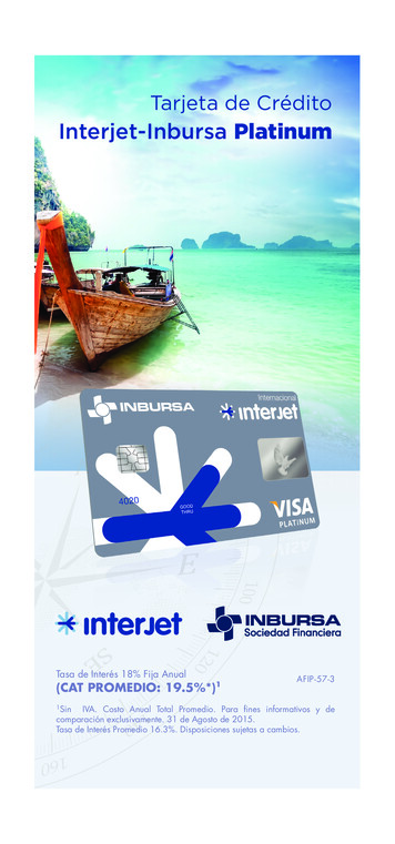Tarjeta De Crédito Interjet-Inbursa Platinum