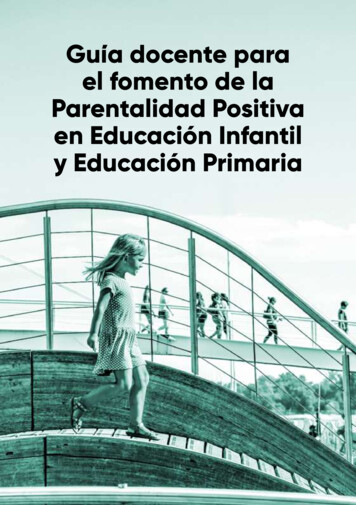 Capitulo Guía Docente Para El Fomento De La Parentalidad Positiva En .