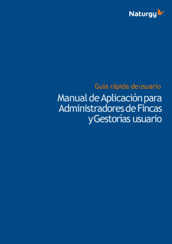 Guía Rápida De Usuario Manual De Aplicación Para Administradores De .