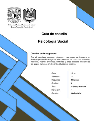 Psicología Social - UNAM