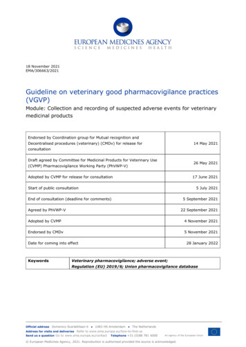 Guideline On Veterinary Good Pharmacovigilance Practices (VGVP)