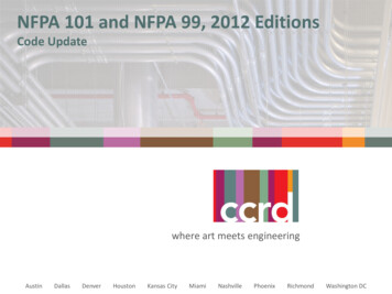 NFPA 101 And NFPA 99, 2012 Editions - HAAHE