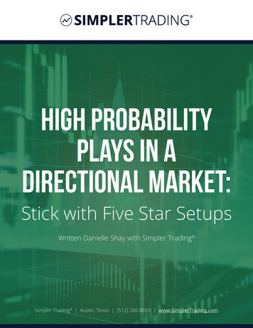 High Probability Plays In A Directional Market - Five Star Trader