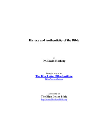 History And Authenticity Of The Bible - The Glorious Gospel