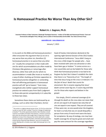 Is Homosexual Practice No Worse Than Any Other Sin? - Robert A. J. Gagnon