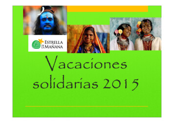 Vacaciones Solidarias 2015 - Sociales.unizar.es