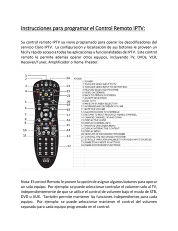 Instrucciones Para Programar El Control Remoto IPTV