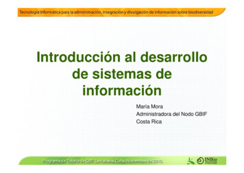 Introducción Al Desarrollo De Sistemas De Información - GBIF.ES