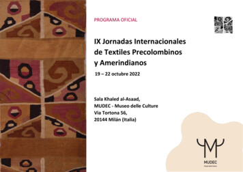 IX Jornadas Internacionales De Textiles Precolombinos Y Amerindianos