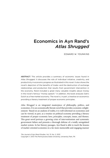 Economics In Ayn Rand's Atlas Shrugged - Le Québécois Libre
