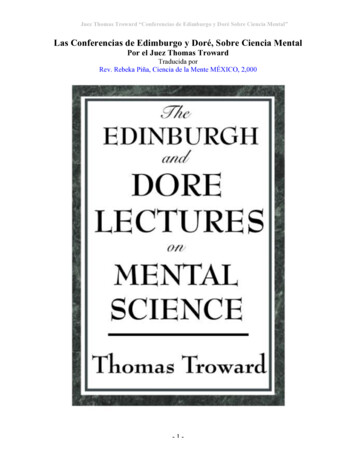 Las Conferencias De Edimburgo Y Dore Sobre Ciencia Mental