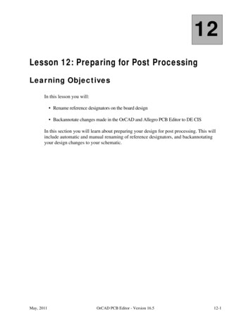 Lesson 12: Preparing For Post Processing