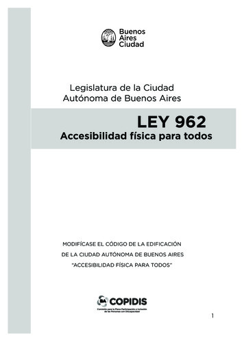 Legislatura De La Ciudad Autónoma De Buenos Aires LEY 962