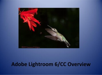Adobe Lightroom 6/CC Overview - Kilgorski 