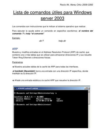 Lista De Comandos útiles Para Windows Server 2003 - Hosting Miarroba