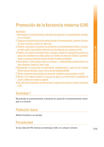 Promoción De La Lactancia Materna (LM) - AEPap