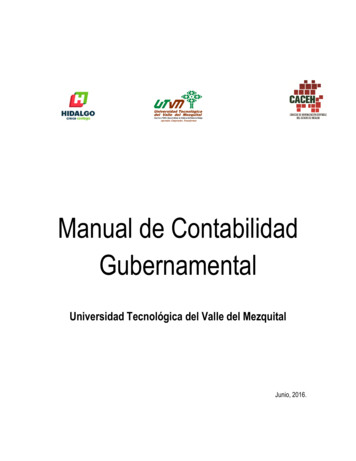 Manual De Contabilidad Gubernamental - Utvm.edu.mx