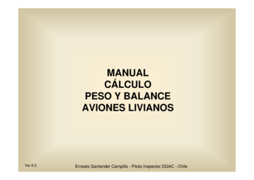 Manual Cálculo Peso Y Balance Aviones Livianos