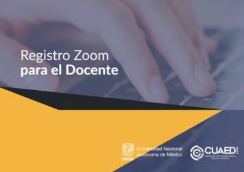 Registro Zoom Para El Docente - UNAM