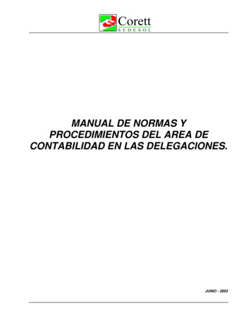 Manual De Normas Y Procedimientos Del Area De Contabilidad En Las .
