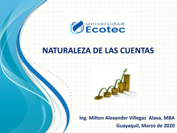 NATURALEZA DE LAS CUENTAS - Ecotec