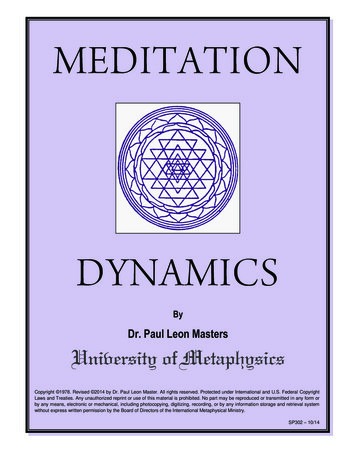 Dr. Paul Leon Masters - University Of Metaphysics