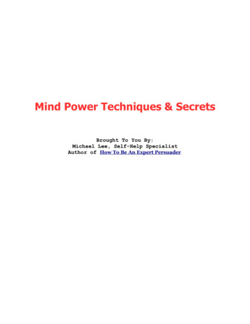 Mind Power Techniques & Secrets